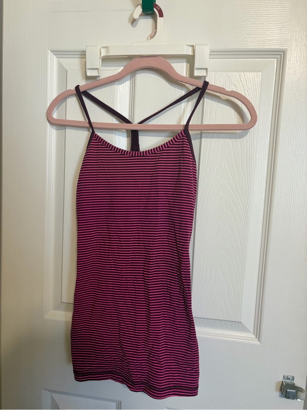 Lulu lemon ' Pink & Black Striped Tank One-Piece